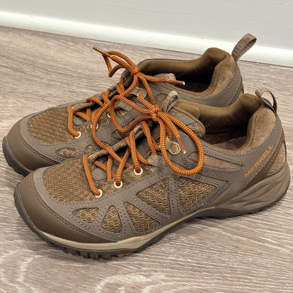Merrell Siren Sport Q2 Trail Hiking Shoes Slate Black Brown J37458 Sz 8 Gorpcore